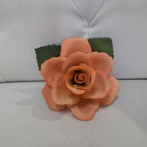 Vintage Napoleon Italy Capodimonte  Ceramic Rose